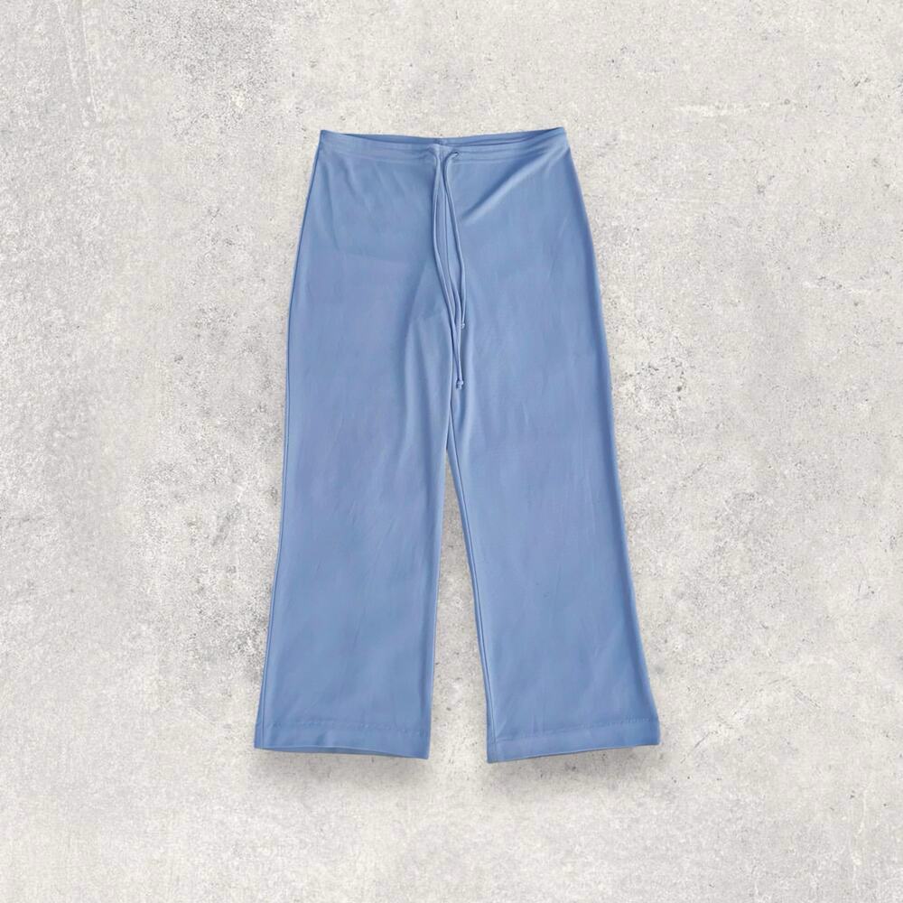 Women’s Light Blue Flare Pants - Stretchy and Soft Lounge Wear, Size S
